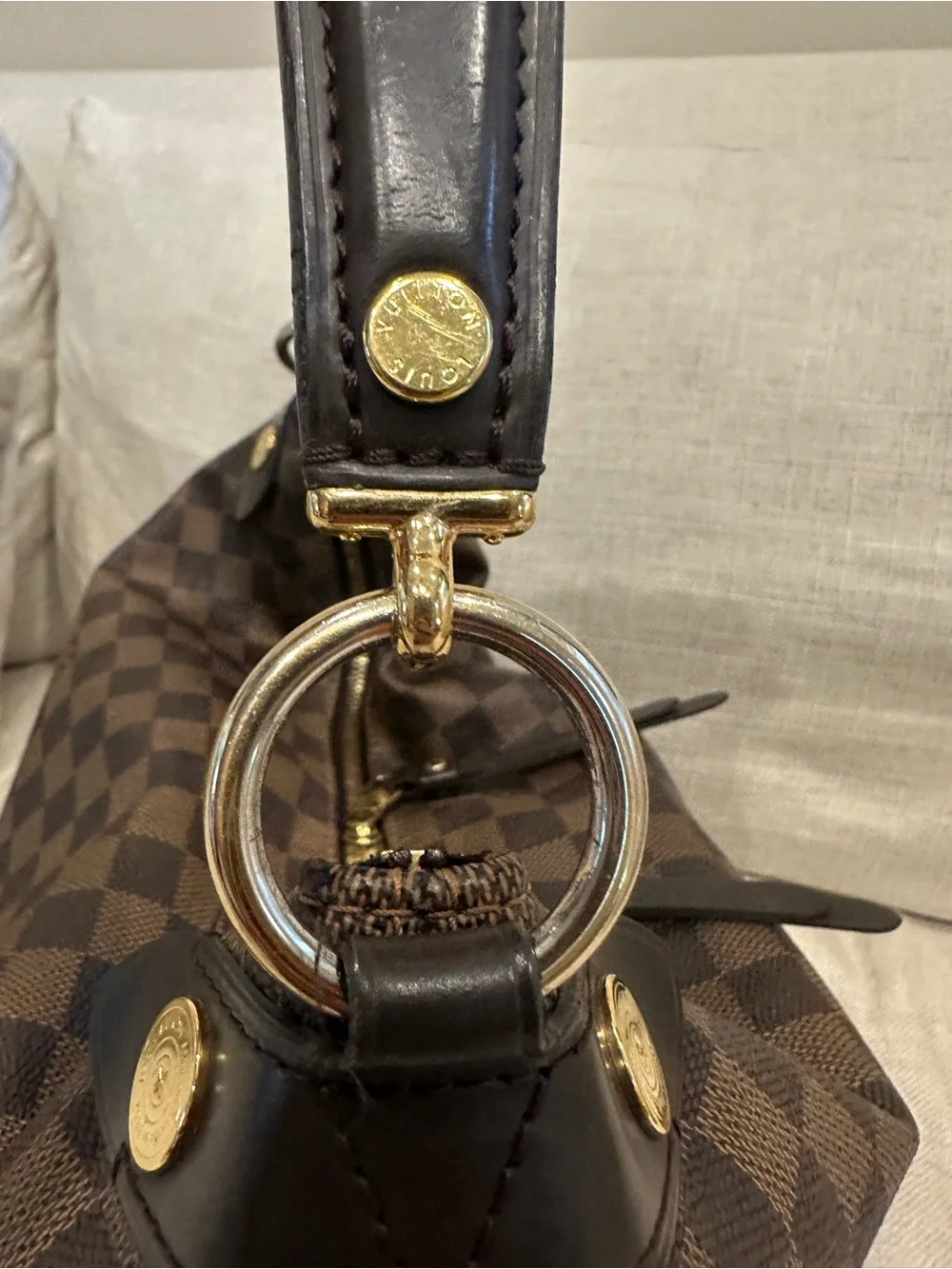 Louis Vuitton Doumo Damier Hobo Shoulder Bag